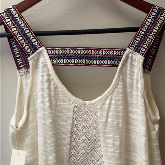 Embroidered Strap Lace Back Tank - Picture 5 of 5